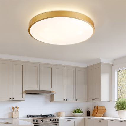 Brilagi - LED hämardatav laevalgusti GLASS POOL DOUBLE LED/80W/230V 3000-6000K 60 cm kuldne + kaugjuhtimispult