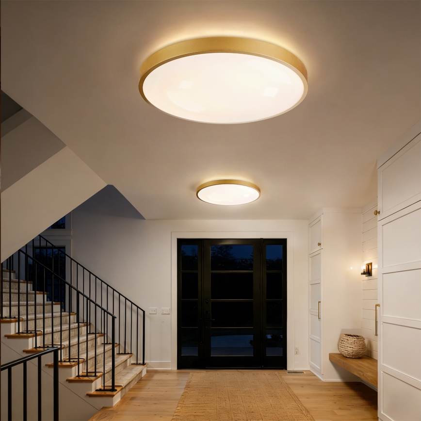 Brilagi - LED hämardatav laevalgusti GLASS POOL DOUBLE LED/80W/230V 3000-6000K 60 cm kuldne + kaugjuhtimispult