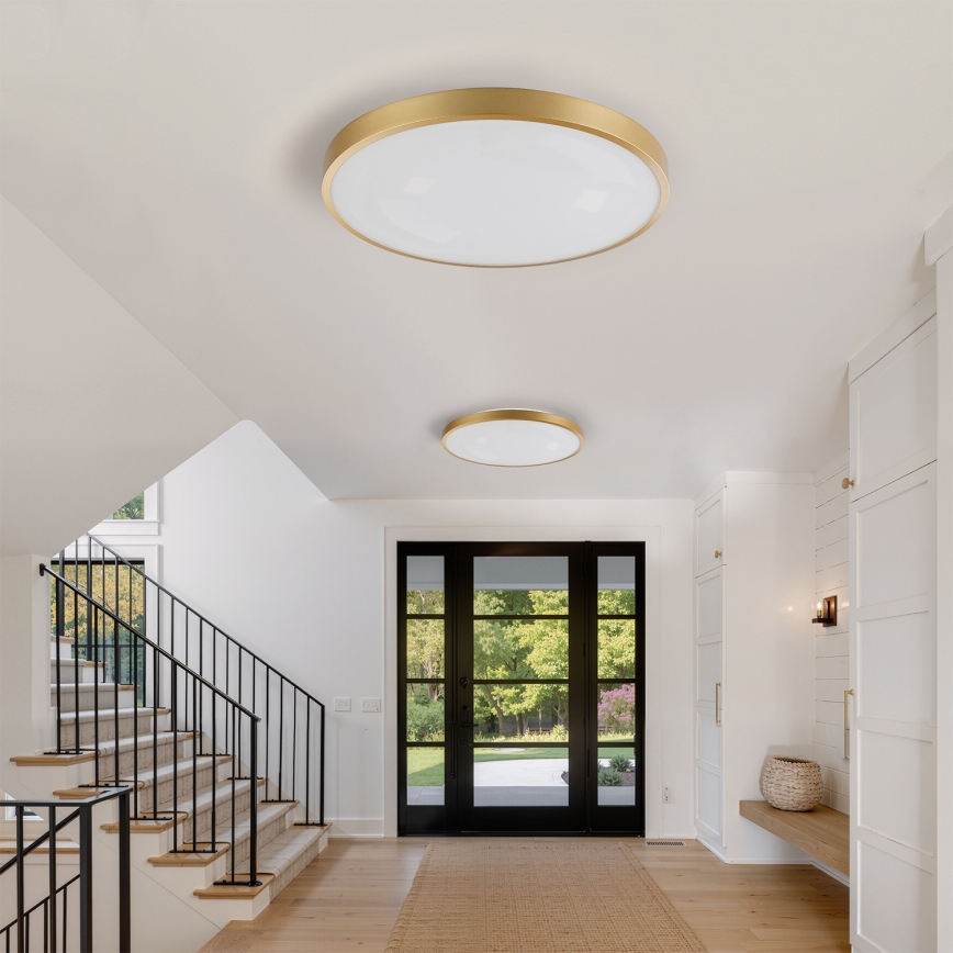 Brilagi - LED hämardatav laevalgusti GLASS POOL DOUBLE LED/80W/230V 3000-6000K 60 cm kuldne + kaugjuhtimispult