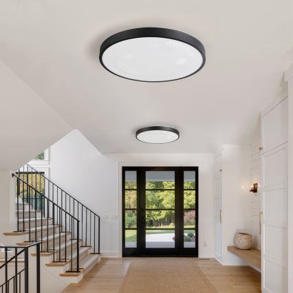 Brilagi - LED hämardatav laelamp GLASS POOL DOUBLE LED/80W/230V 3000-6000K 60 cm must + kaugjuhtimispult