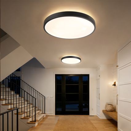 Brilagi - LED hämardatav laelamp GLASS POOL DOUBLE LED/80W/230V 3000-6000K 60 cm must + kaugjuhtimispult