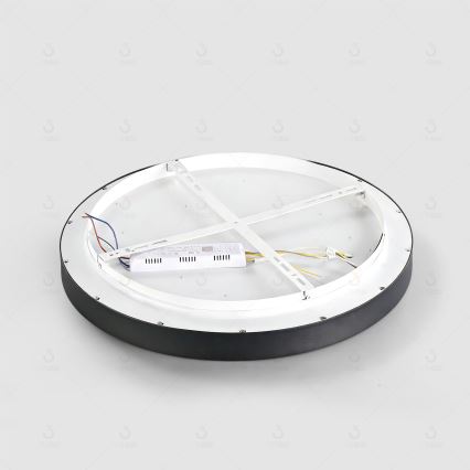 Brilagi - LED hämardatav laelamp GLASS POOL DOUBLE LED/80W/230V 3000-6000K 60 cm must + kaugjuhtimispult