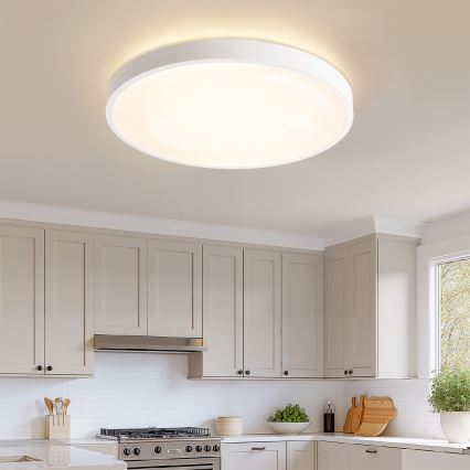 Brilagi - hämardatav LED laelamp GLASS POOL DOUBLE LED/80W/230V 3000-6000K 60 cm valge + kaugjuhtimispult