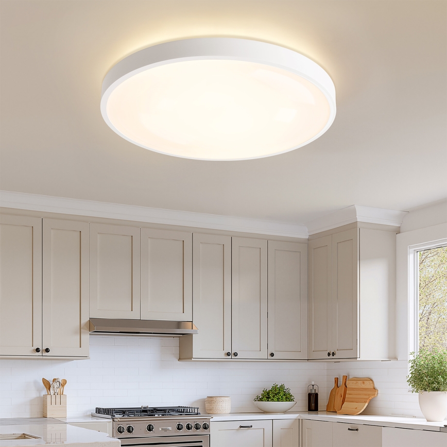 Brilagi - hämardatav LED laelamp GLASS POOL DOUBLE LED/80W/230V 3000-6000K 60 cm valge + kaugjuhtimispult