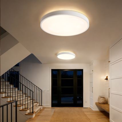 Brilagi - hämardatav LED laelamp GLASS POOL DOUBLE LED/80W/230V 3000-6000K 60 cm valge + kaugjuhtimispult