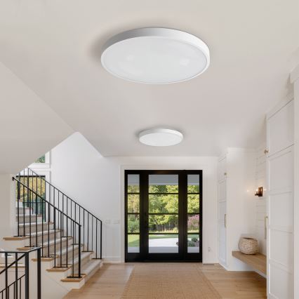 Brilagi - hämardatav LED laelamp GLASS POOL DOUBLE LED/80W/230V 3000-6000K 60 cm valge + kaugjuhtimispult