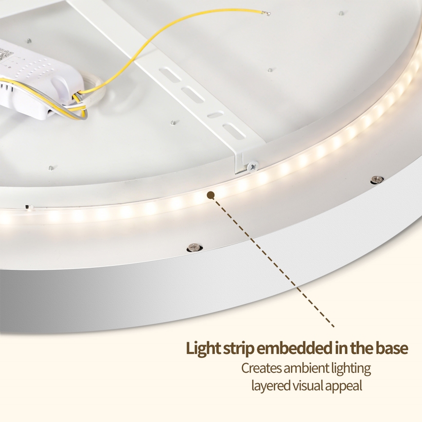 Brilagi - hämardatav LED laelamp GLASS POOL DOUBLE LED/80W/230V 3000-6000K 60 cm valge + kaugjuhtimispult