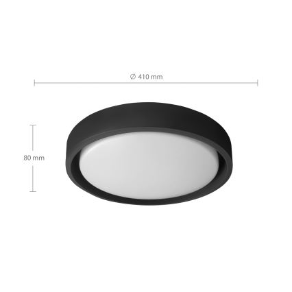 Brilagi - hämardatav LED-laelamp MATTEO LED/48W/230V 3000-6500K läbimõõt 41 cm must + kaugjuhtimispult