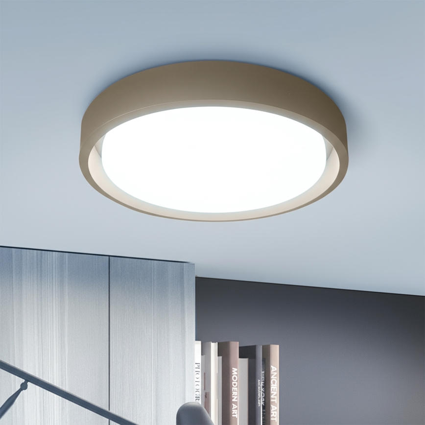 Brilagi - hämardatav LED-laevalgusti MATTEO LED/48W/230V 3000-6500K läbimõõt 41 cm taupe + kaugjuhtimispult