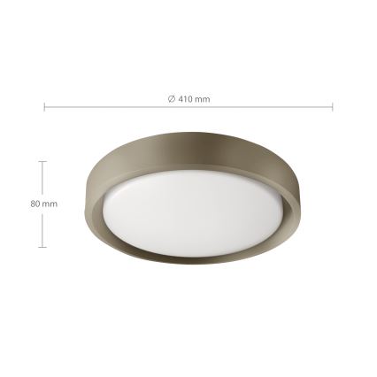 Brilagi - hämardatav LED-laevalgusti MATTEO LED/48W/230V 3000-6500K läbimõõt 41 cm taupe + kaugjuhtimispult