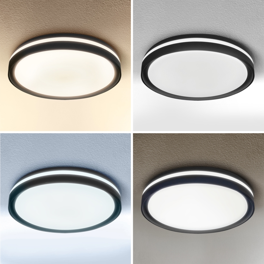 Brilagi - NAOMI LED hämardatav laelamp 48 W, 230 V, 3000–6500 K, läbimõõt 39 cm, must + kaugjuhtimispult