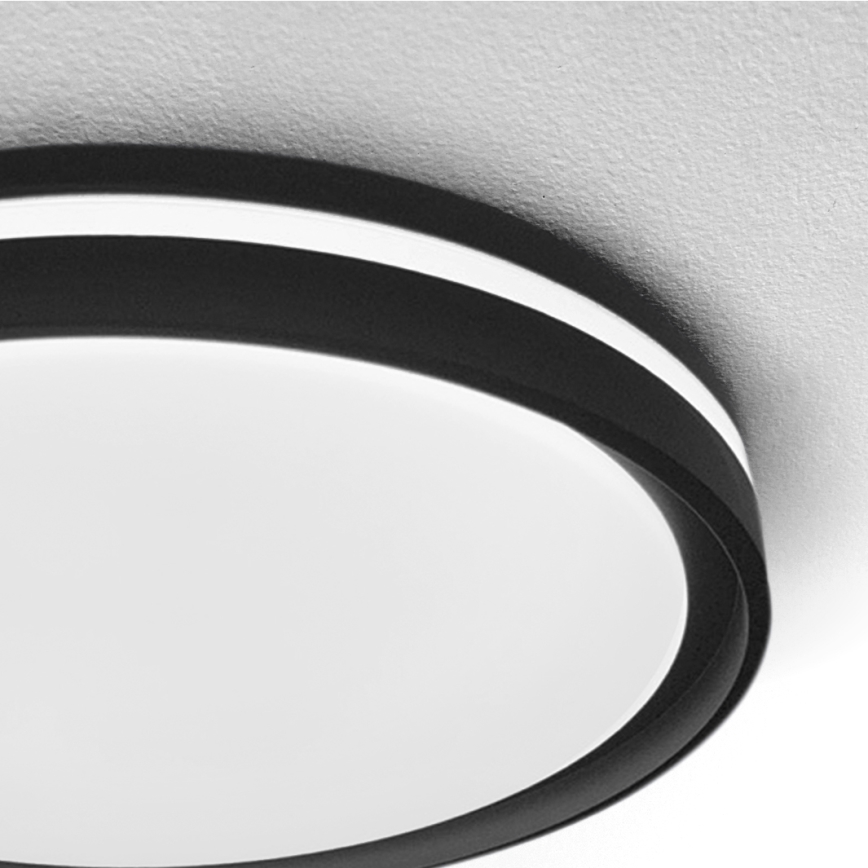 Brilagi - NAOMI LED hämardatav laelamp 48 W, 230 V, 3000–6500 K, läbimõõt 39 cm, must + kaugjuhtimispult