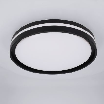 Brilagi - NAOMI LED hämardatav laelamp 48 W, 230 V, 3000–6500 K, läbimõõt 39 cm, must + kaugjuhtimispult