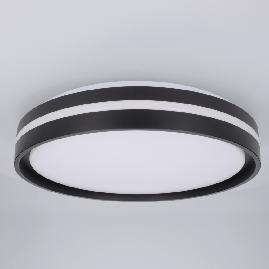 Brilagi - NAOMI LED hämardatav laelamp 48 W, 230 V, 3000–6500 K, läbimõõt 39 cm, must + kaugjuhtimispult