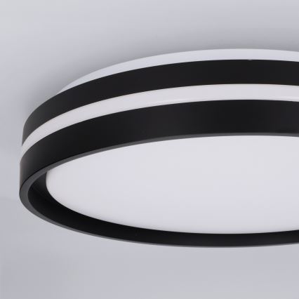 Brilagi - NAOMI LED hämardatav laelamp 48 W, 230 V, 3000–6500 K, läbimõõt 39 cm, must + kaugjuhtimispult