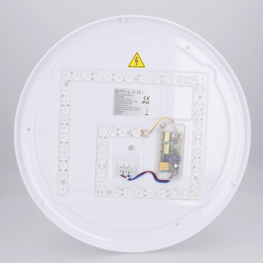 Brilagi - NAOMI LED hämardatav laelamp 48 W, 230 V, 3000–6500 K, läbimõõt 39 cm, must + kaugjuhtimispult