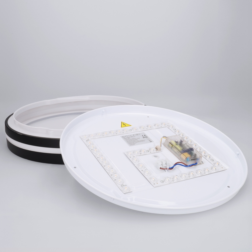 Brilagi - NAOMI LED hämardatav laelamp 48 W, 230 V, 3000–6500 K, läbimõõt 39 cm, must + kaugjuhtimispult