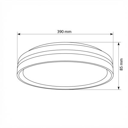 Brilagi - NAOMI LED hämardatav laelamp 48 W, 230 V, 3000–6500 K, läbimõõt 39 cm, must + kaugjuhtimispult