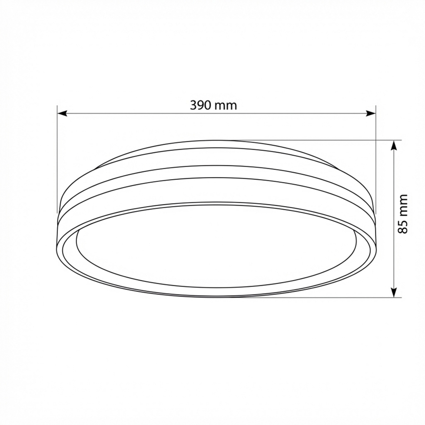 Brilagi - NAOMI LED hämardatav laelamp 48 W, 230 V, 3000–6500 K, läbimõõt 39 cm, must + kaugjuhtimispult