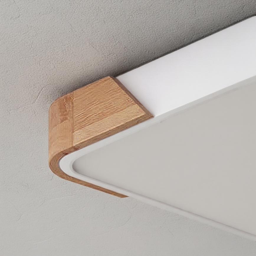 Brilagi - hämardatav LED-laelamp PILANA LED/48W/230V 3000-6500K tamm/valge 42x42 cm + kaugjuhtimispult