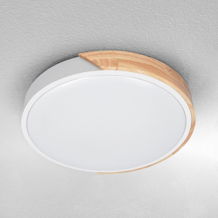 Brilagi - LED hämardatav laelamp PILANA LED/48W/230V tamm/valge läbimõõt 40 cm + kaugjuhtimispult