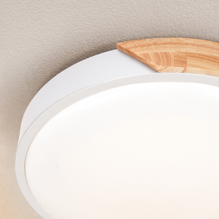 Brilagi - LED hämardatav laelamp PILANA LED/48W/230V tamm/valge läbimõõt 40 cm + kaugjuhtimispult