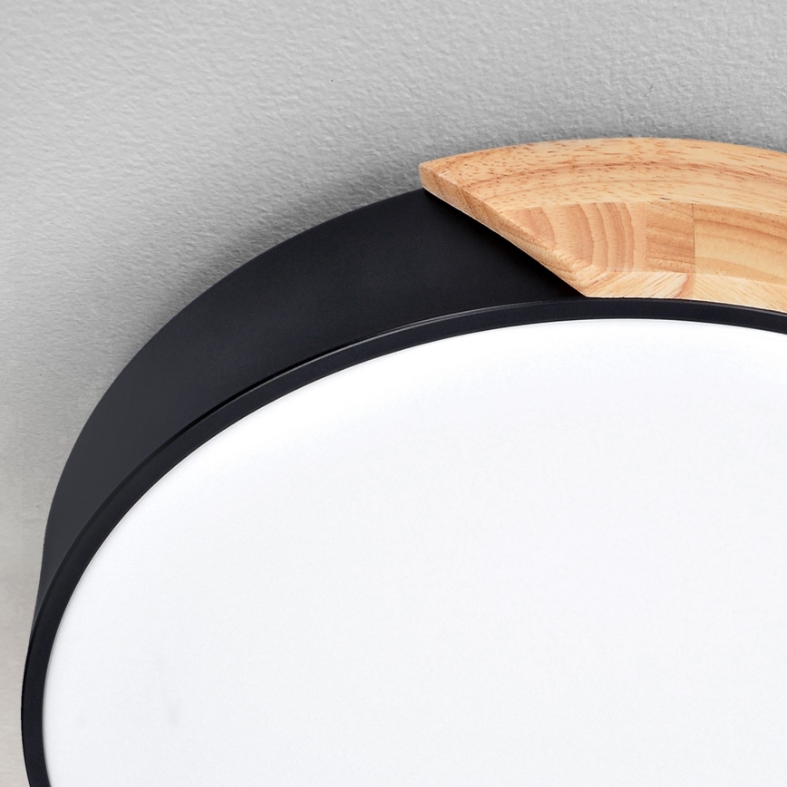 Brilagi - hämardatav LED-laelamp PILANA LED/60W/230V tamm/must, läbimõõt 58,5 cm + kaugjuhtimispult