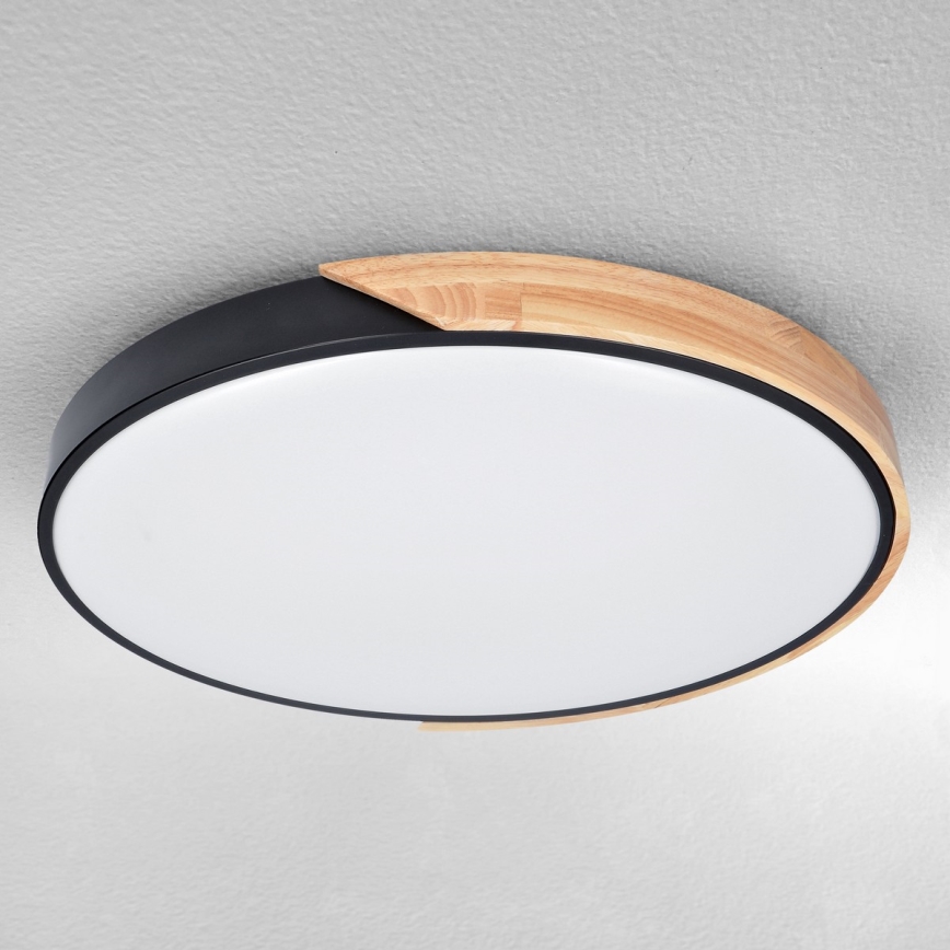Brilagi - Hämardatav laelamp PILANA LED/60W/230V 3000-6500K tamm/must läbimõõt 60 cm + kaugjuhtimispult