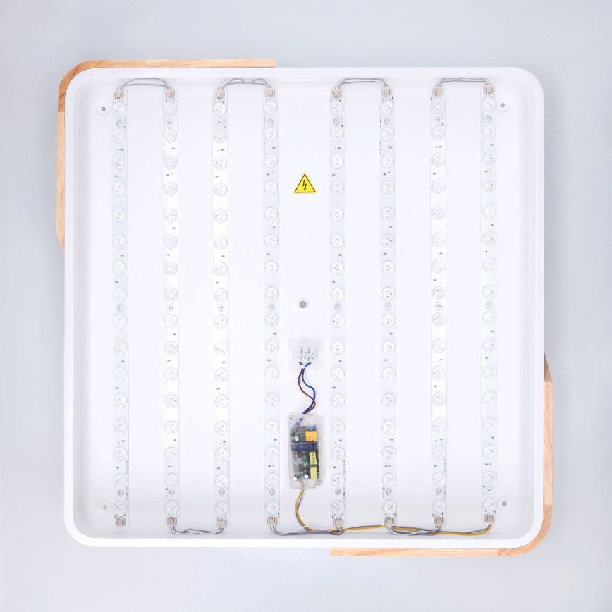 Brilagi - LED hämardatav laevalgusti PILANA LED/60W/230V 3000-6500K tamm/valge 56x56 cm + kaugjuhtimispult
