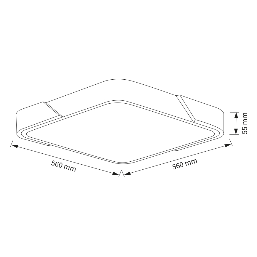 Brilagi - LED hämardatav laevalgusti PILANA LED/60W/230V 3000-6500K tamm/valge 56x56 cm + kaugjuhtimispult