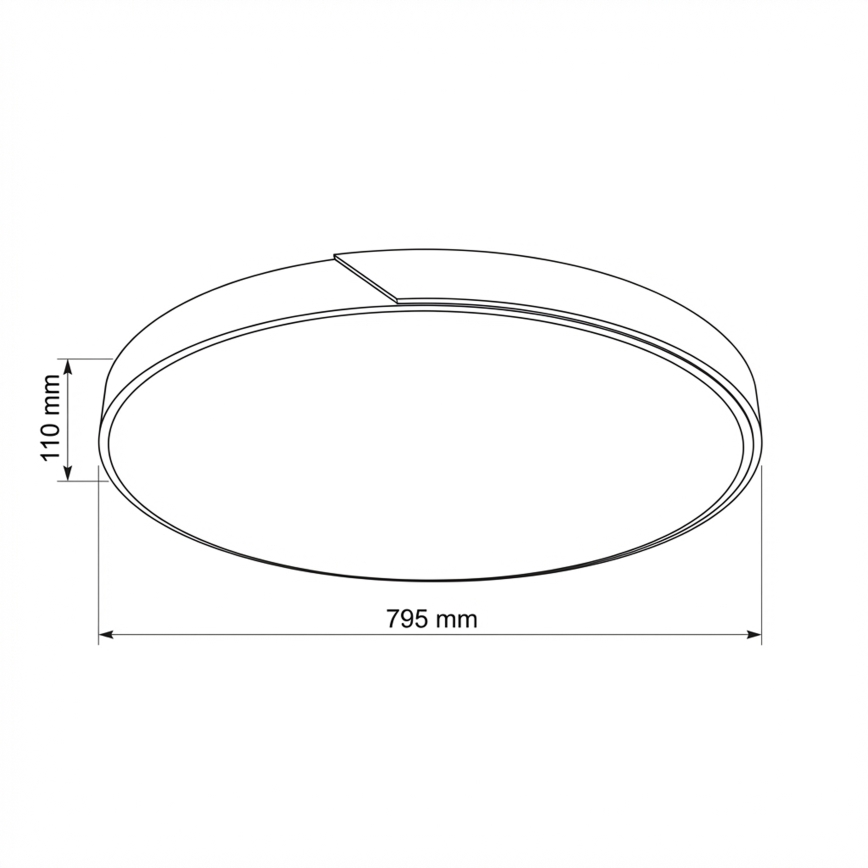 Brilagi - Hämardatav LED-laelamp PILANA LED/72W/230V 3000-6500K tamm/must Ø 80 cm + kaugjuhtimispult