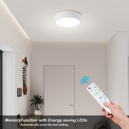 Brilagi - hämardatav LED-laelamp POOL LED/18W/230V 3000-6000K 20 cm valge + kaugjuhtimispult