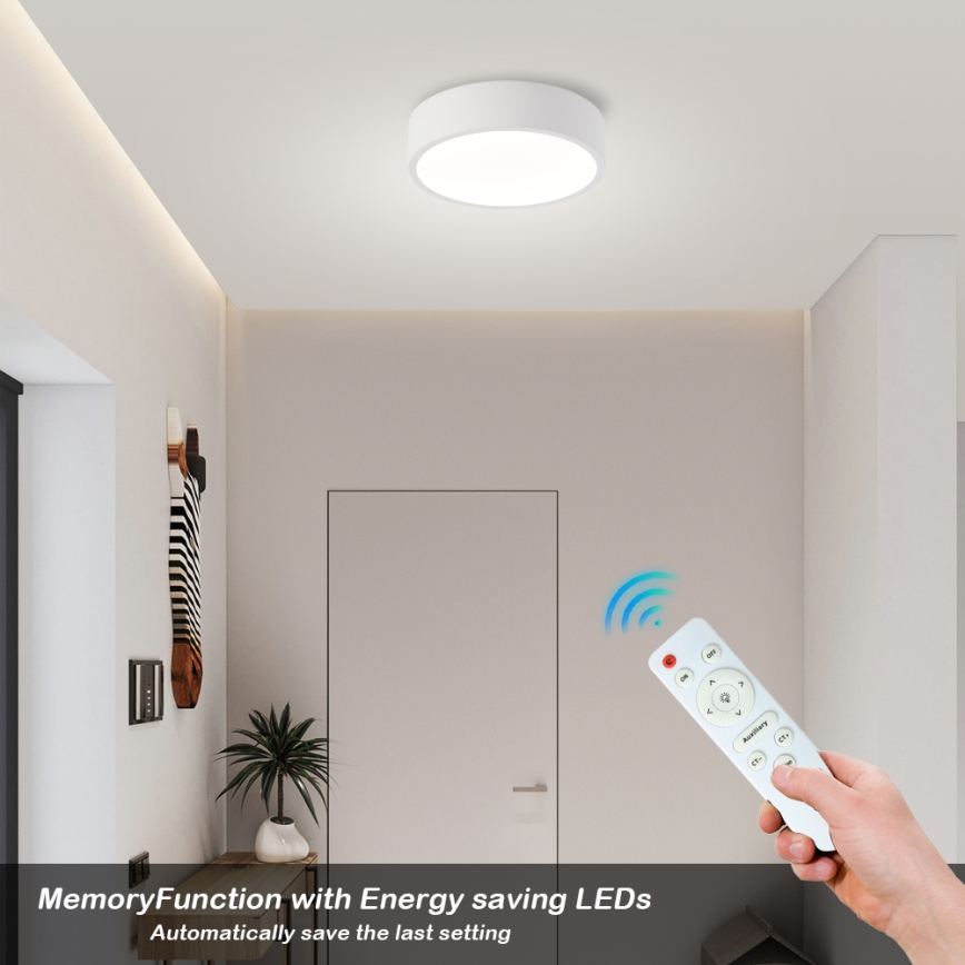 Brilagi - hämardatav LED-laelamp POOL LED/18W/230V 3000-6000K 20 cm valge + kaugjuhtimispult