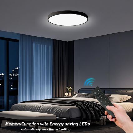 Brilagi - LED hämardatav laelamp POOL SMART LED/100W/230V 3000-6000K läbimõõt 80 cm Wi-Fi Tuya must + kaugjuhtimispult
