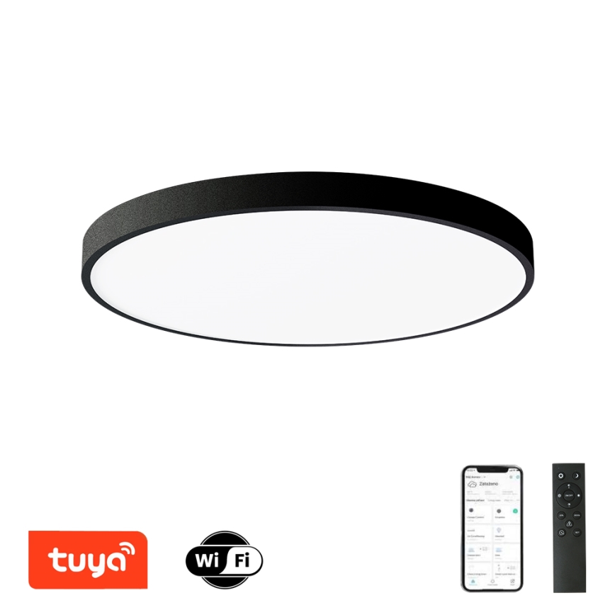 Brilagi - LED hämardatav laelamp POOL SMART LED/100W/230V 3000-6000K läbimõõt 80 cm Wi-Fi Tuya must + kaugjuhtimispult