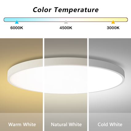 Brilagi - LED hämardatav laelamp POOL SMART LED/128W/230V 3000-6000K läbimõõt 100 cm Wi-Fi Tuya valge + kaugjuhtimispult