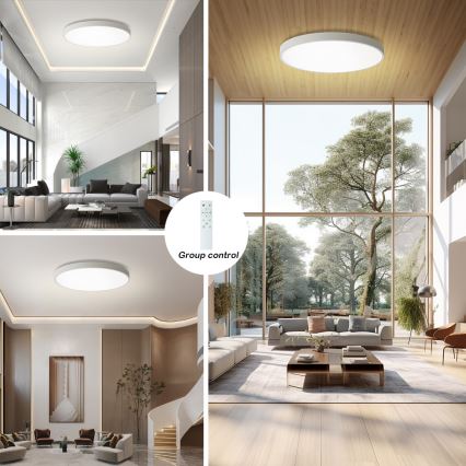 Brilagi - LED hämardatav laelamp POOL SMART LED/128W/230V 3000-6000K läbimõõt 100 cm Wi-Fi Tuya valge + kaugjuhtimispult