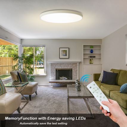 Brilagi - LED hämardatav laelamp POOL SMART LED/128W/230V 3000-6000K läbimõõt 100 cm Wi-Fi Tuya valge + kaugjuhtimispult