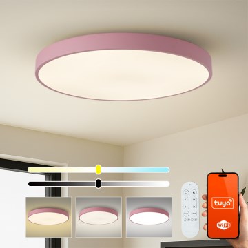Brilagi - hämardatav LED-valgusti POOL SMART LED/128W/230V, Ø 100 cm, 3000–6000 K, Tuya Wi‑Fi + kaugjuhtimispult, roosa