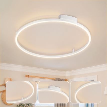 Brilagi - LED-hämardatav laelamp PORTOFINO LED/60W/230V 3000-6000K läbimõõt 80 cm valge + kaugjuhtimispult