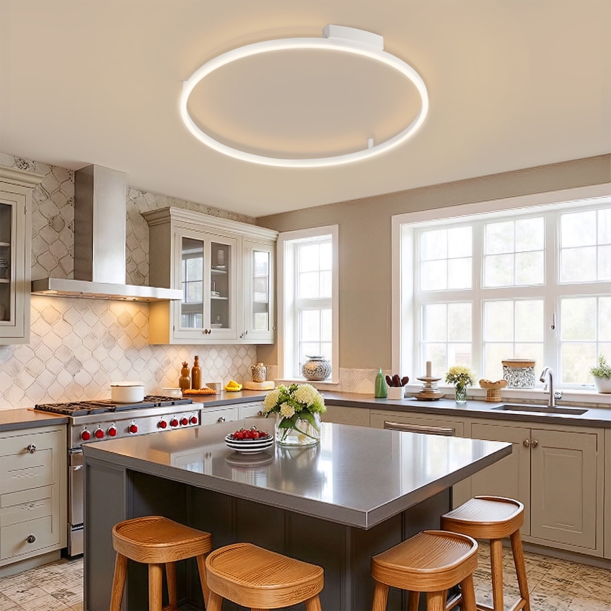 Brilagi - LED-hämardatav laelamp PORTOFINO LED/60W/230V 3000-6000K läbimõõt 80 cm valge + kaugjuhtimispult