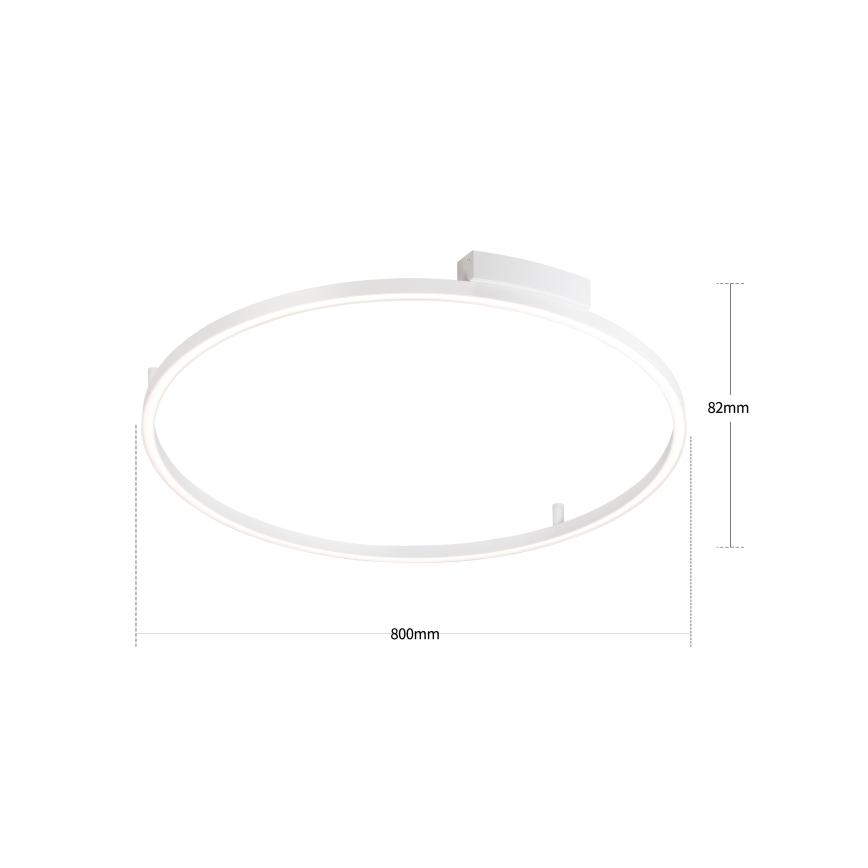 Brilagi - LED-hämardatav laelamp PORTOFINO LED/60W/230V 3000-6000K läbimõõt 80 cm valge + kaugjuhtimispult