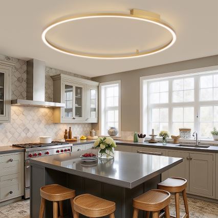 Brilagi - PORTOFINO hämardatav LED-laelamp/85W/230V 3000-6000K läbimõõt 120 cm kuldne + kaugjuhtimispult