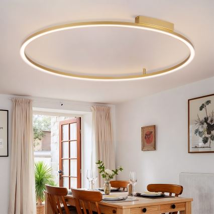 Brilagi - PORTOFINO hämardatav LED-laelamp/85W/230V 3000-6000K läbimõõt 120 cm kuldne + kaugjuhtimispult