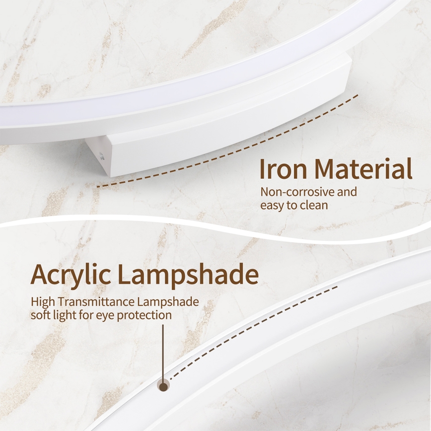 Brilagi - hämardatav LED laevalgusti PORTOFINO LED/85W/230V 3000–6000K Ø 120 cm valge + kaugjuhtimispult