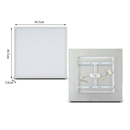 Brilagi - LED hämardatav laelamp SLIMFRAME LED/36W/230V 45x45 cm 3000-6000K valge + kaugjuhtimispult