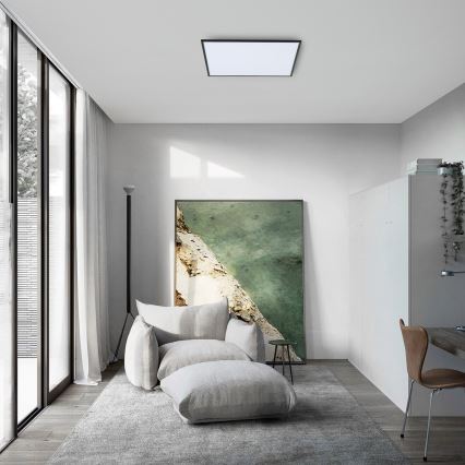 Brilagi - LED hämardatav laevalgusti SLIMFRAME LED/58W/230V 60x60 cm 3000-6000K must + kaugjuhtimispult