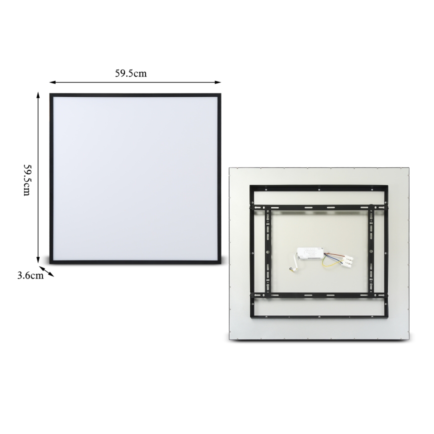 Brilagi - LED hämardatav laevalgusti SLIMFRAME LED/58W/230V 60x60 cm 3000-6000K must + kaugjuhtimispult
