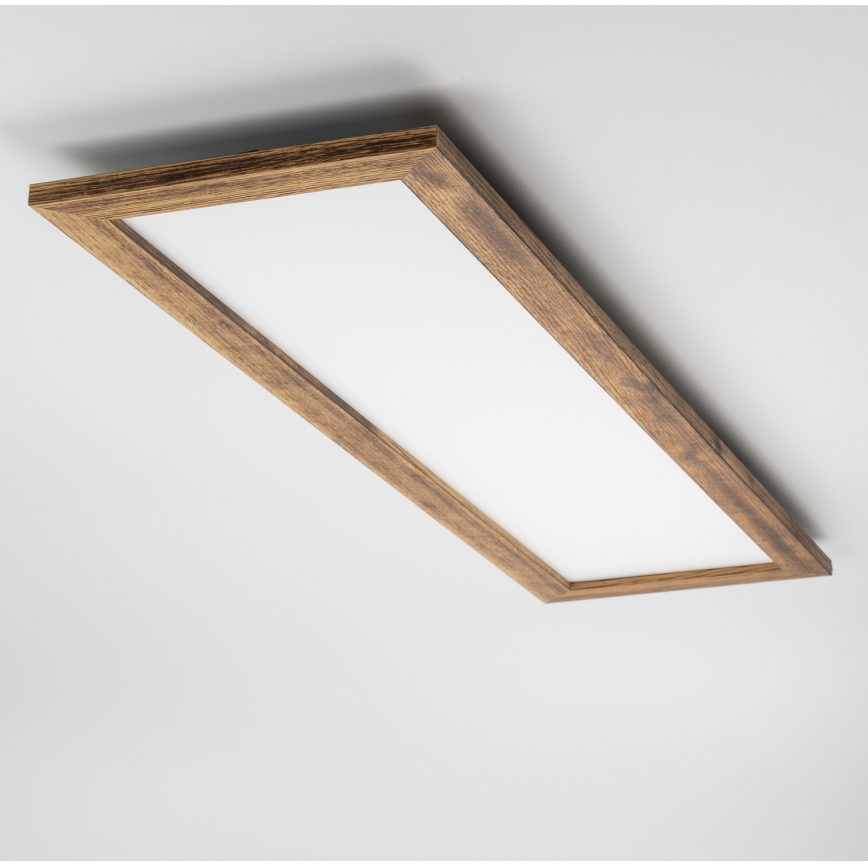 Brilagi - hämardatav LED-laevalgusti SLIMFRAME WOOD LED/58W/230V 124x33,7 cm 3000-6000K pruun + kaugjuhtimispult
