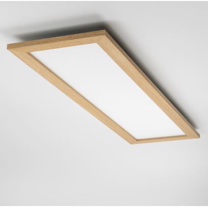 Brilagi - hämardatav LED-laelamp SLIMFRAME WOOD LED/58W/230V 124x34 cm 3000-6000K pruun + kaugjuhtimispult